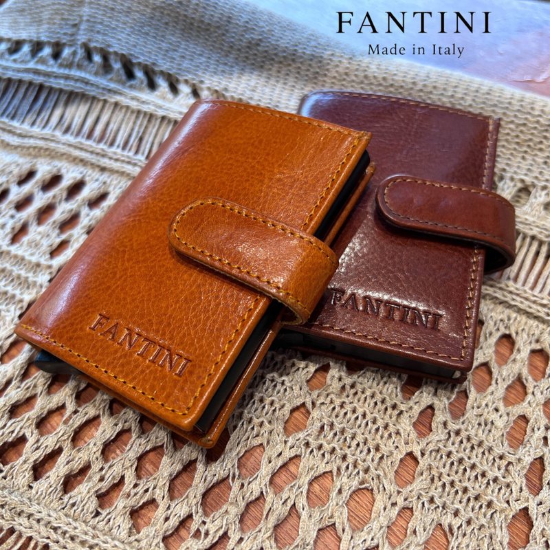 坦斯Tannex 弹出式皮革卡片夹短夹防盗皮夹钱包卡夹具备RFID - 皮夹/钱包 - 真皮 