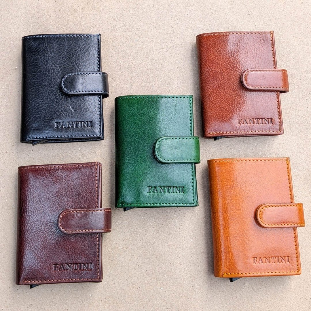 坦斯Tannex 弹出式皮革卡片夹短夹防盗皮夹钱包卡夹具备RFID - 皮夹/钱包 - 真皮 