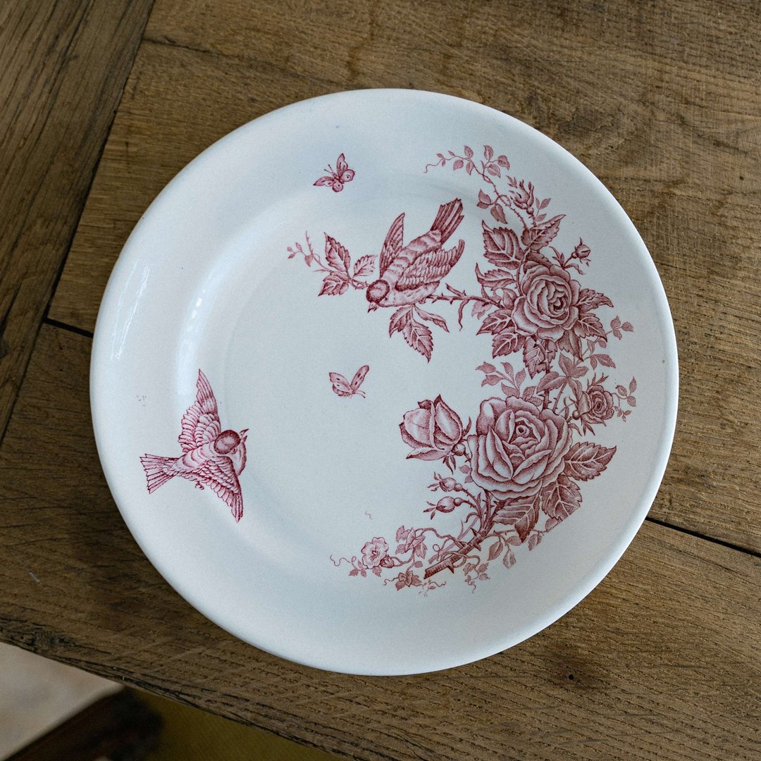 朱红餐盘 直径22.5cm - 盘子/餐盘/盘架 - 陶 