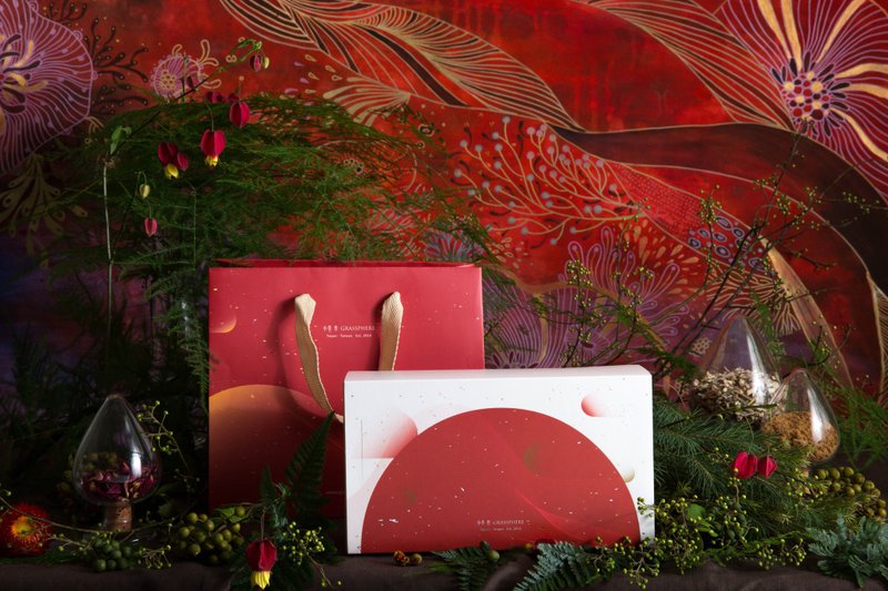 礼品系列 2020小草作春节礼盒(附赠礼品袋) - 茶 - 新鲜食材 红色