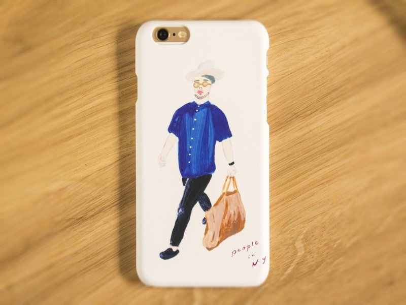 iPhone Android Compatible People in NY 01 Smartphone Case - 手机壳/手机套 - 塑料 白色