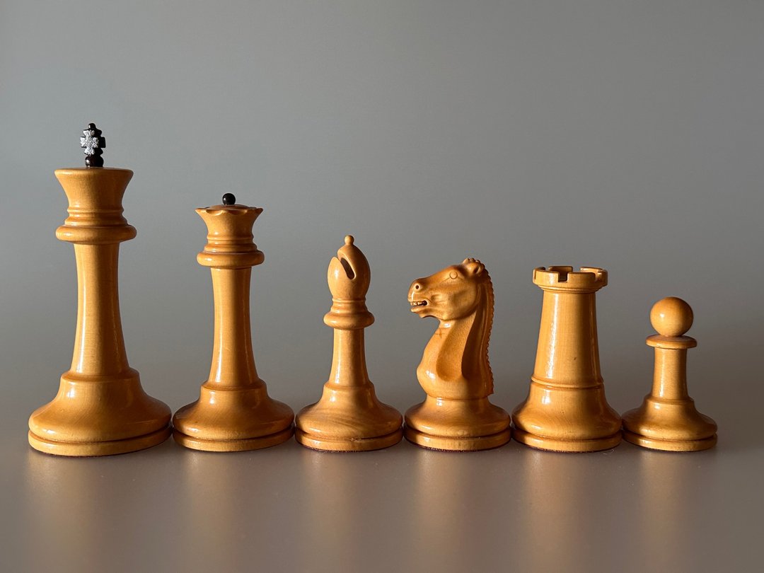 俄罗斯国际象棋套装复制品 Jaques 1849 黄杨木和鸡翅木 - 桌游/玩具 - 木头 黑色