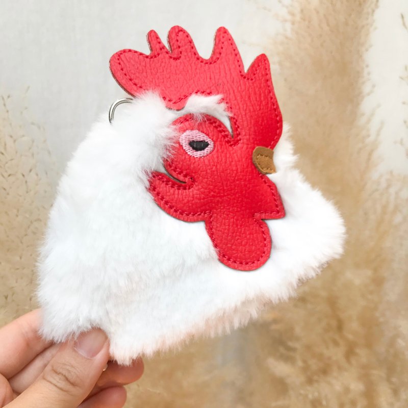 公鸡造型 钥匙卡片收纳包/零钱包 - 皮夹/钱包 - 其他材质 白色