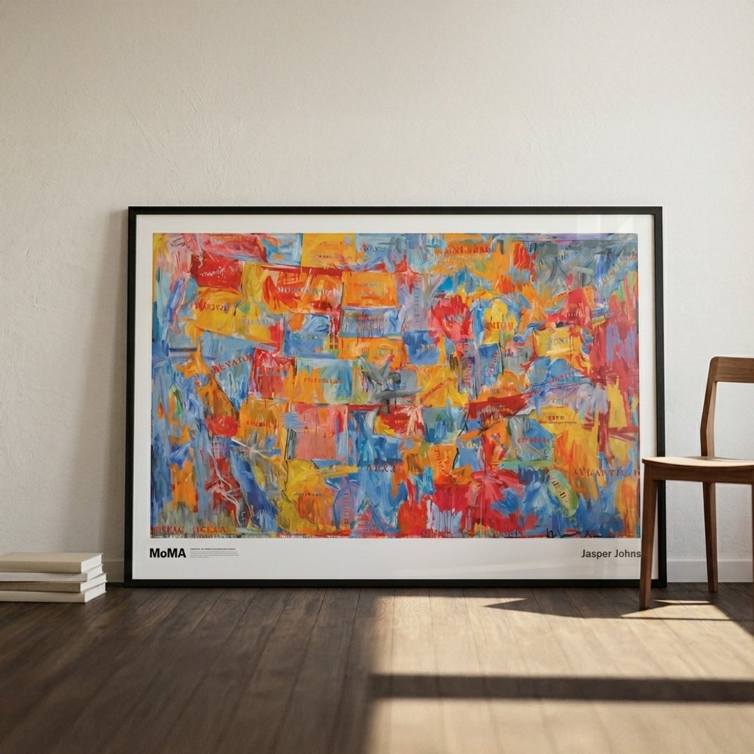 【原版海报】Jasper Johns : Map 1961 - 海报/装饰画/版画 - 纸 