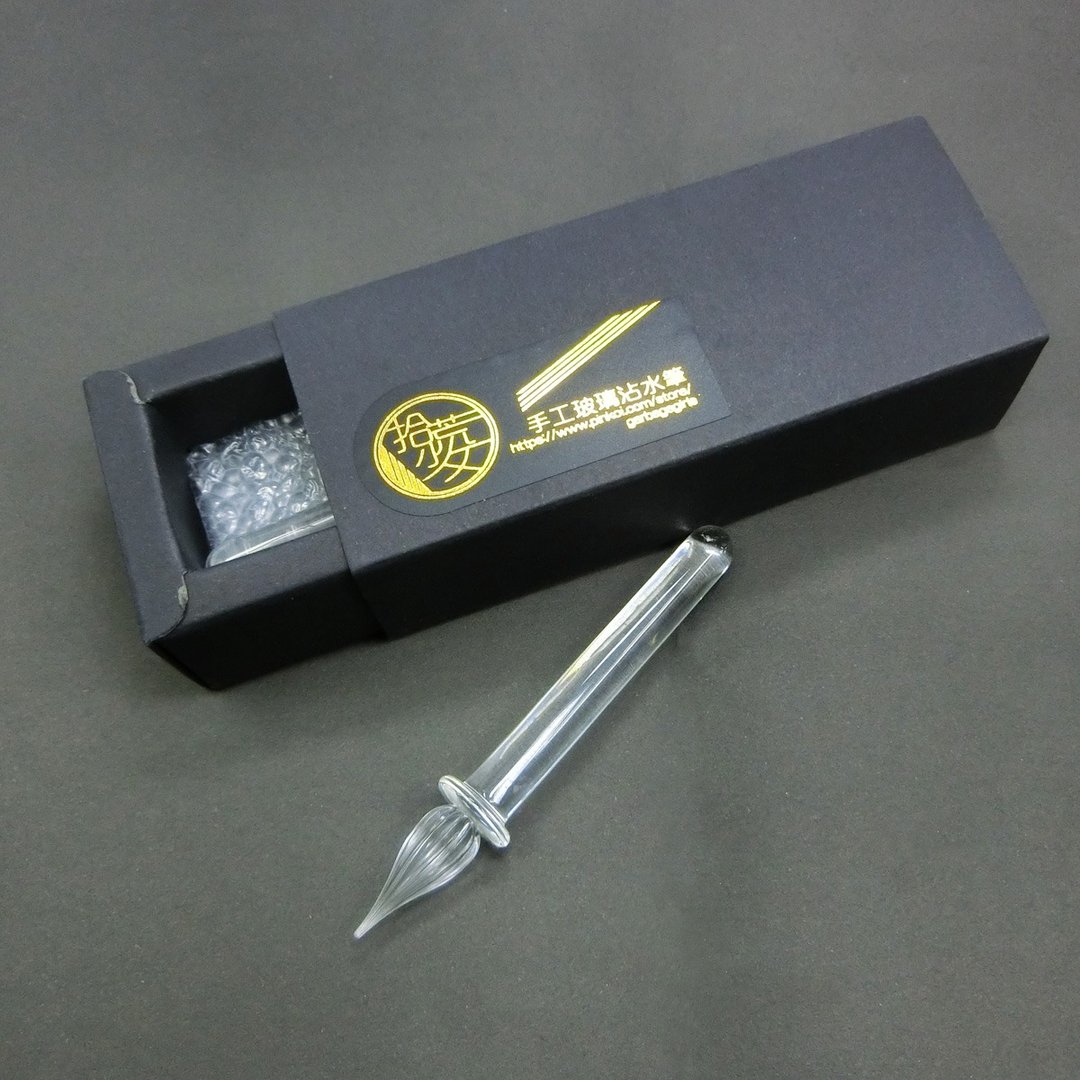 合作款-5cm迷你玻璃沾水笔 - 其他书写用品 - 玻璃 透明