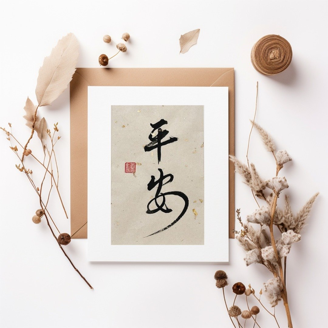 (台湾制造) 平安 书法相框 多尺寸可选 - 画框/相框 - 其他材质 白色