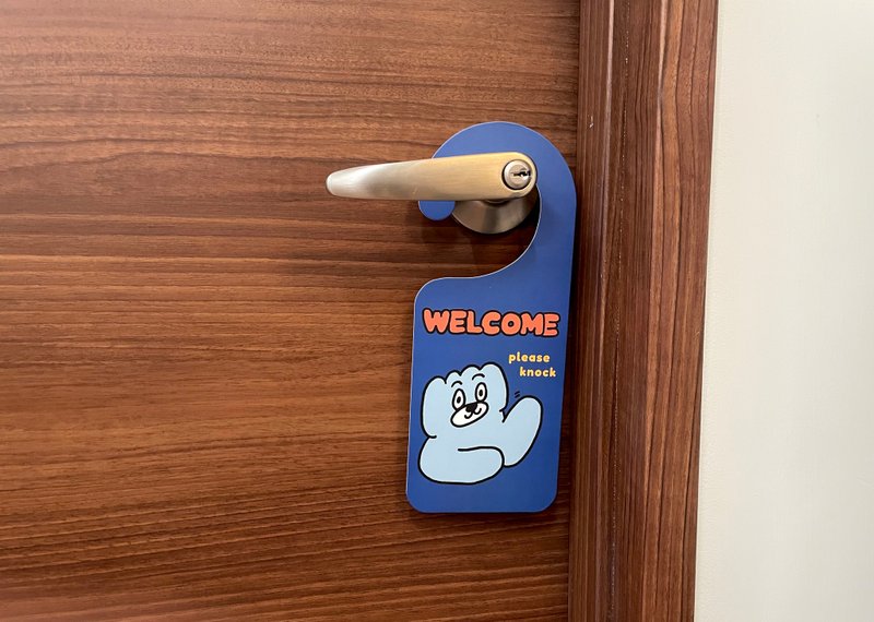 饺猫FAMILY - 双面有礼貌门牌 - 门帘/门牌 - 纸 多色