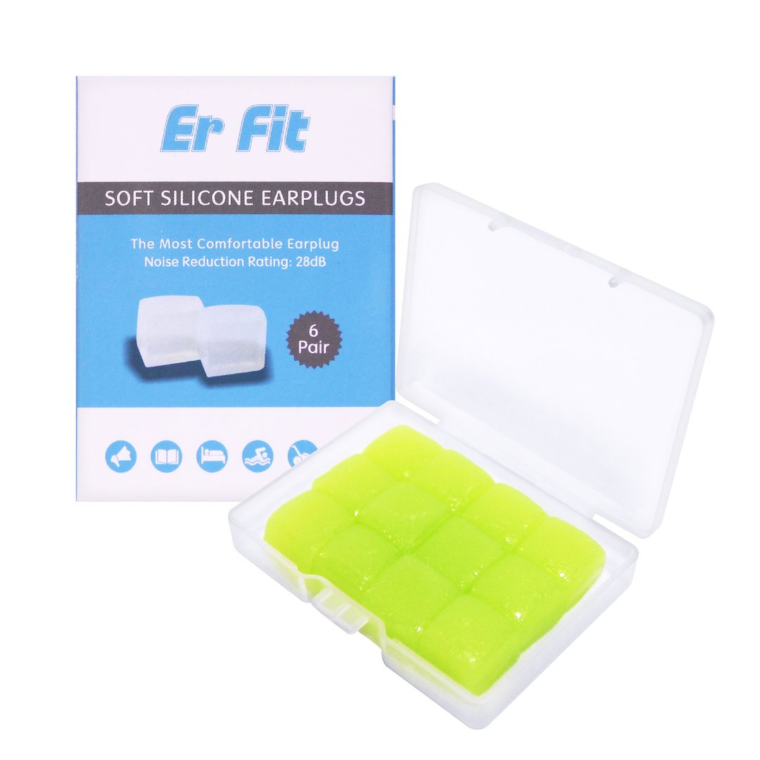 【ER FIT】硅胶耳塞-绿色12入柔软可塑 隔音防噪 睡眠 -内付收纳 - 其他 - 硅胶 蓝色