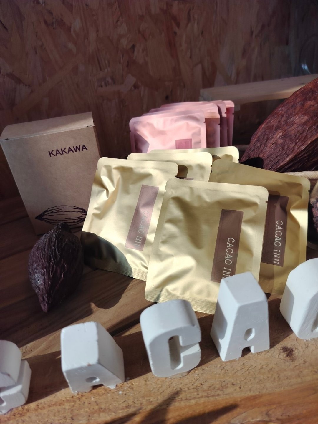 CACAO inN可可研制_小礼盒原味可可豆茶五包入_纯素.买六盒送一盒 - 茶 - 其他材质 橘色