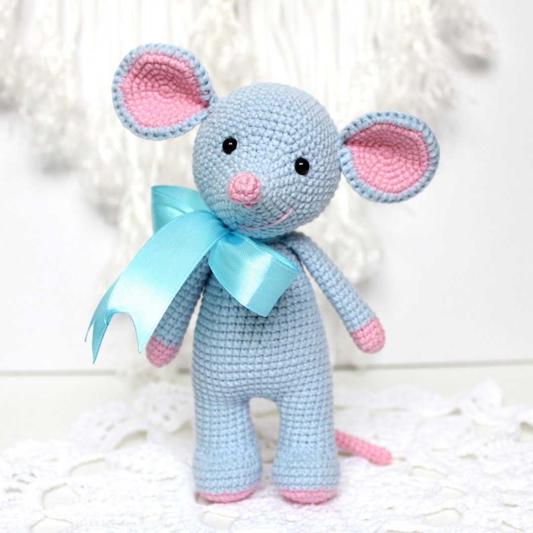 鼠标钩针图案 PDF 英文 Amigurumi 鼠标玩具图案 - 手工艺教程/工具书 - 其他材质 