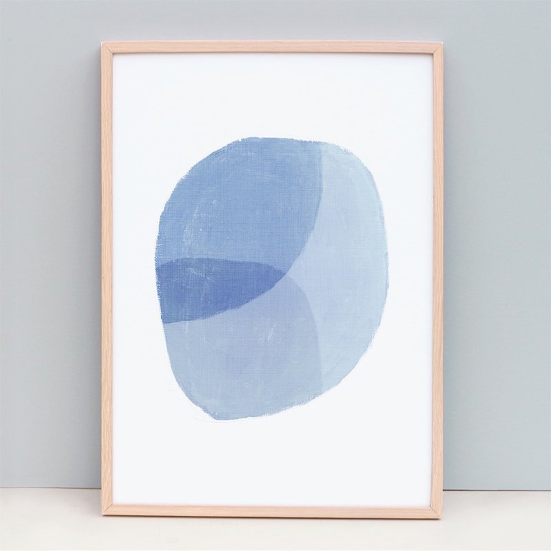 Fine Art Print Abstract Bedroom Art, Cornflower Blue  - Still (Unframed) - 海报/装饰画/版画 - 纸 蓝色