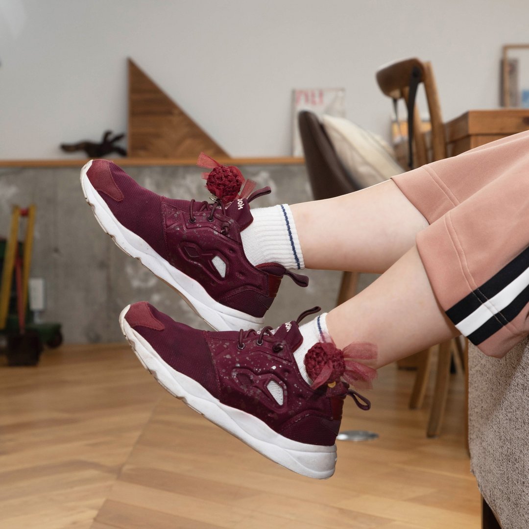 Colorful blooming ball shoes clip || Bordeaux - 鞋垫/周边 - 聚酯纤维 红色