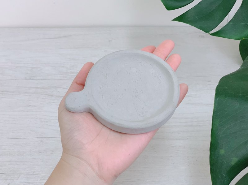 【加购】小型盆栽专用 - 蛋糕水泥托盘(接水托盘/饰品盒) @JU多肉 - 植栽/盆栽 - 水泥 灰色