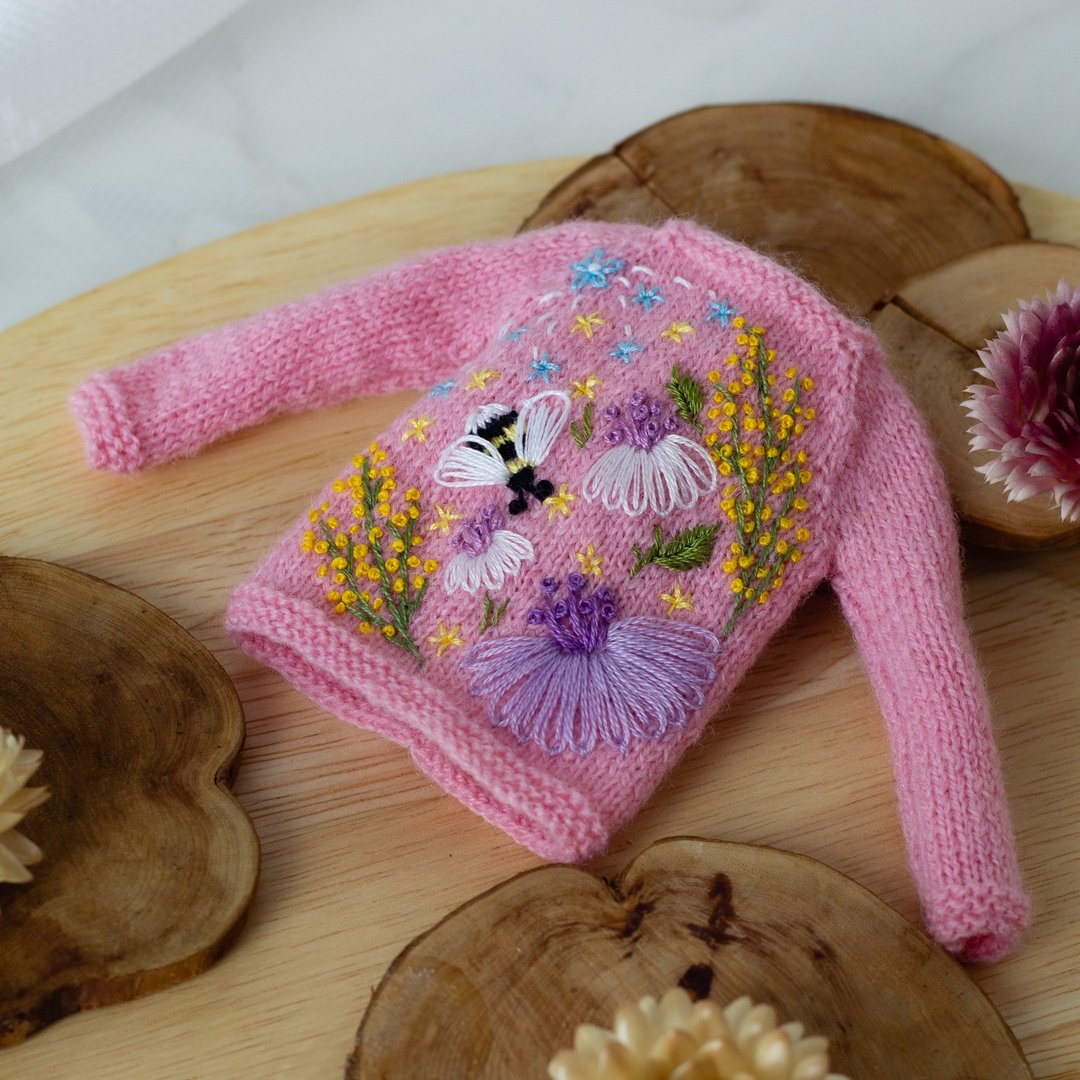 Blythe 针织毛衣娃娃装毛衣娃娃衣服 Pullip 装 - 桌游/玩具 - 羊毛 