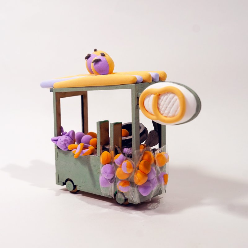 DIY手作 夜市系列 - 地瓜球餐车 手作材料包 - 其他 - 木头 
