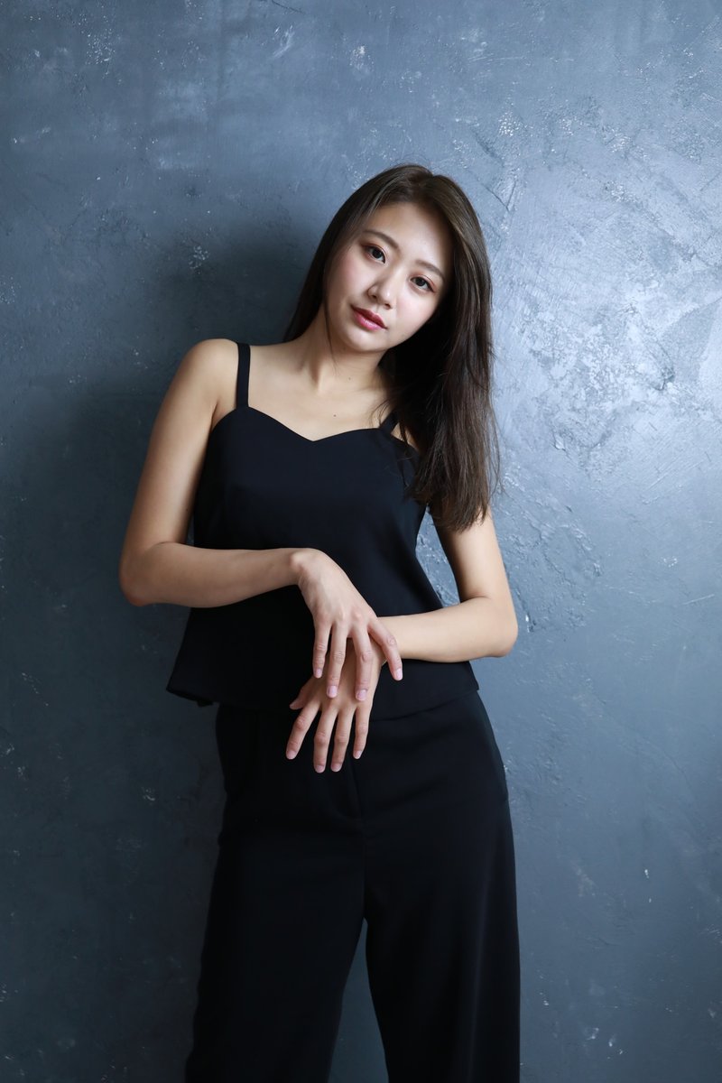 日本制造 的黑色背心宽裤设置 - 女装长裤 - 其他人造纤维 黑色