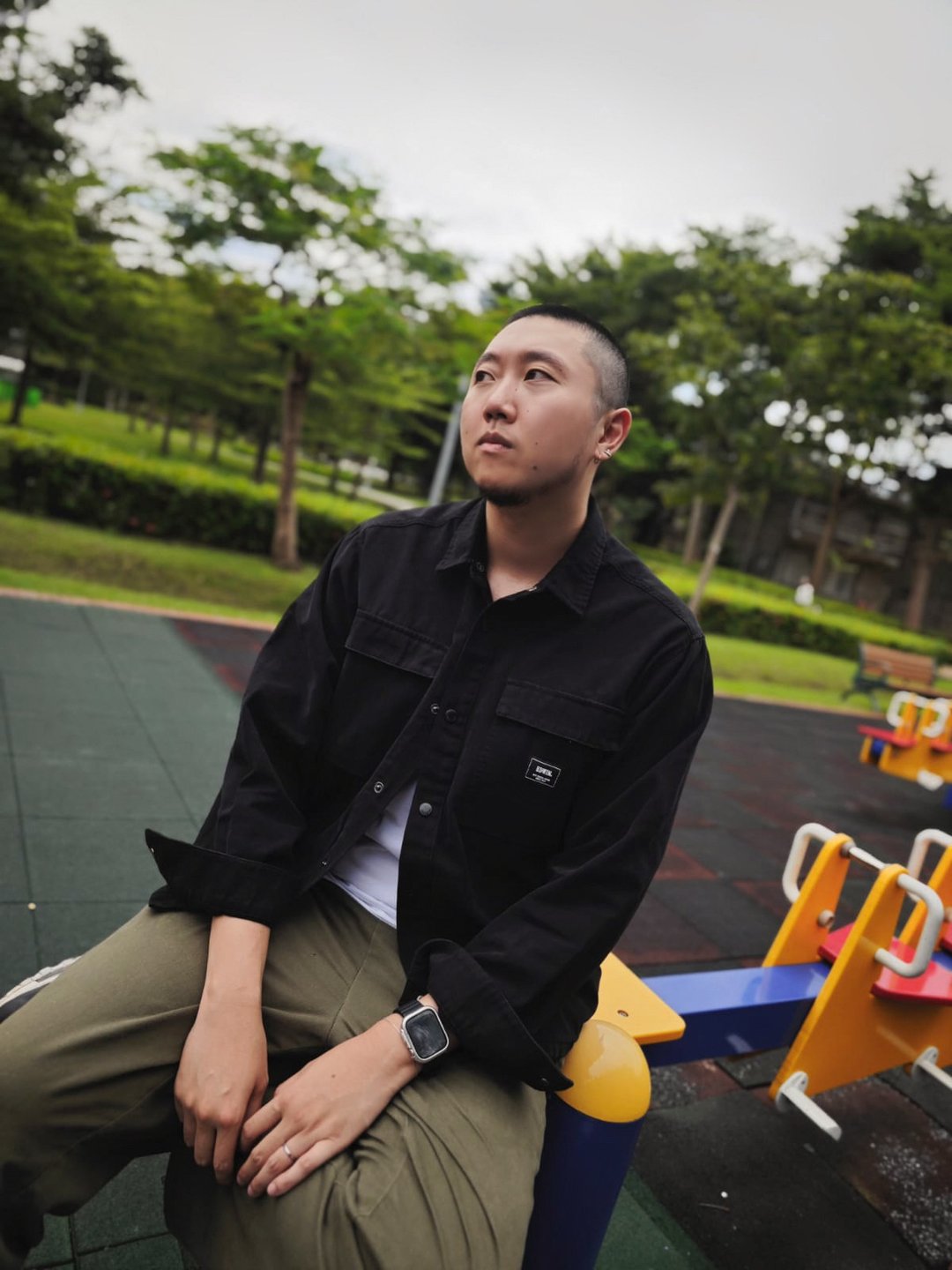 EDWIN 男装 工装夹克外套 (黑色) #牛仔外套 - 男装外套 - 棉 黑色