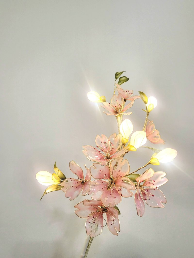 樱花•沾浸艺术花灯【闲逛花间系列】。小夜灯。生日礼物 - 灯具/灯饰 - 树脂 粉红色