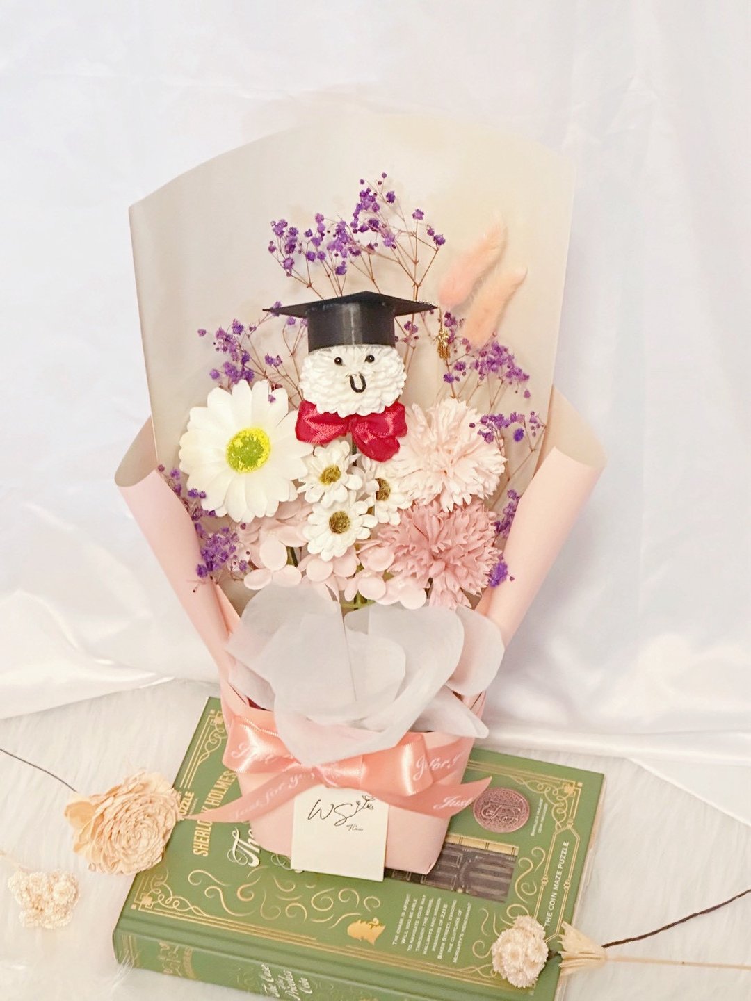 【WS │花束】毕业花束 可定制 附 T 型提袋 - 干燥花/捧花 - 植物．花 