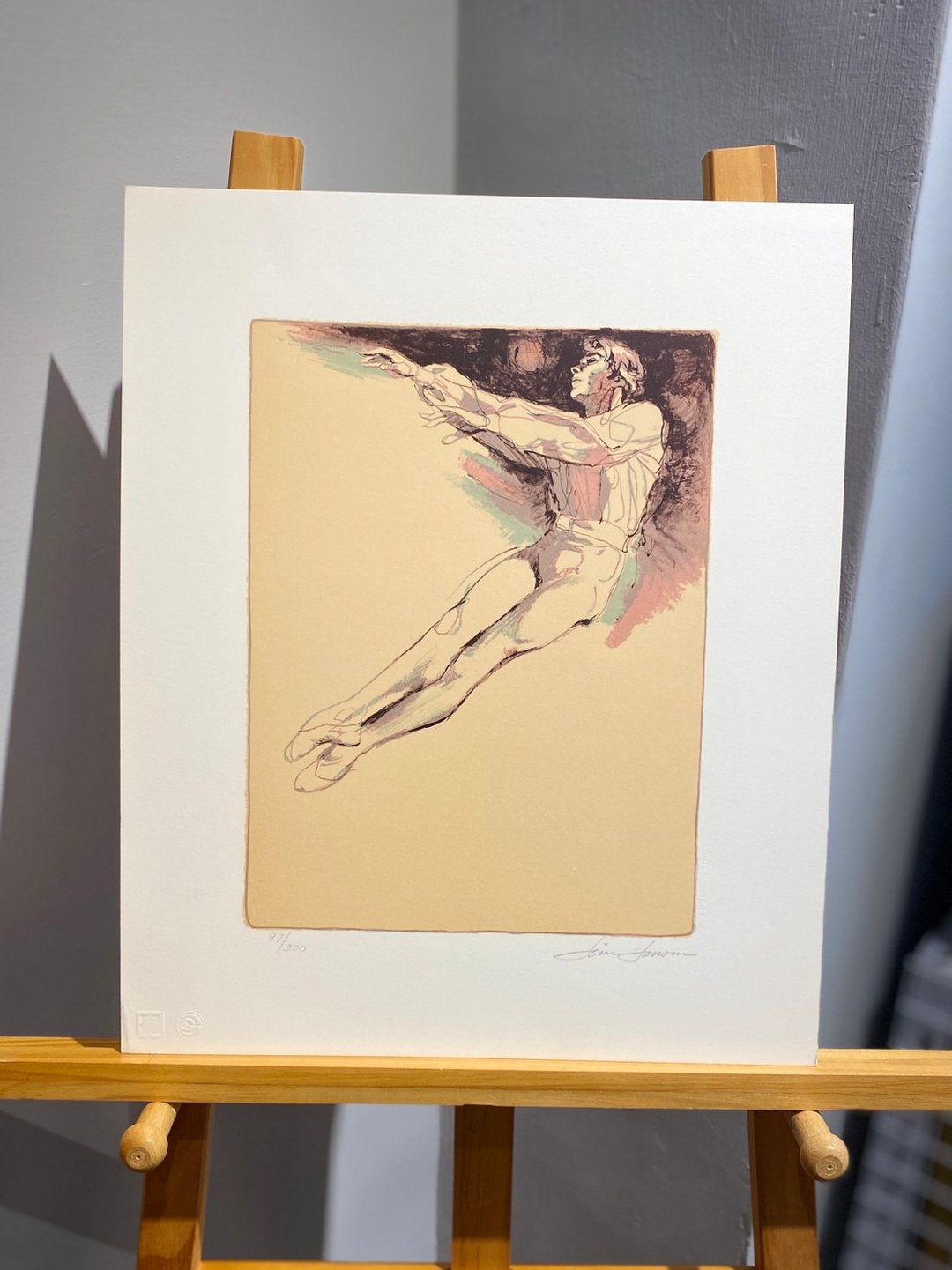 艺术家Jim Jonson(1928-1999)-Male Dancer男舞者-Lithograph版画 - 海报/装饰画/版画 - 纸 橘色