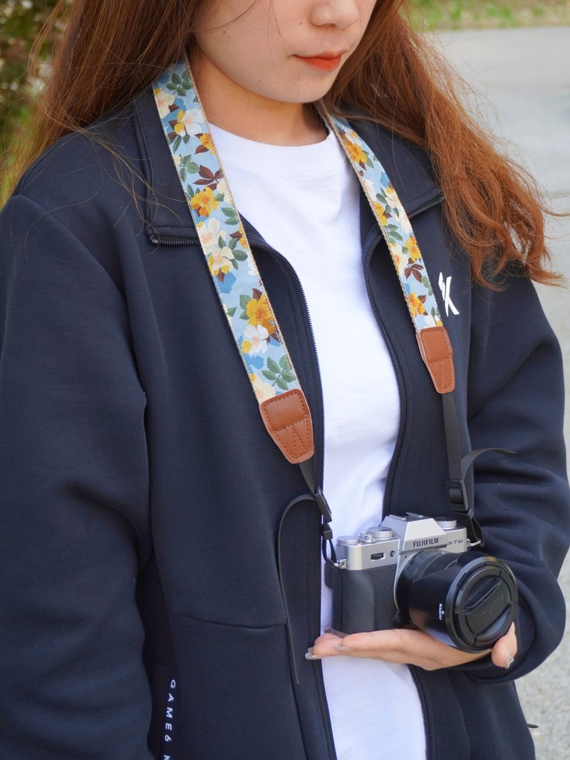 手工liberty碎花复古多种花色可选DIY布艺相机背带英伦小众高颜值 - 相机背带/脚架 - 棉．麻 