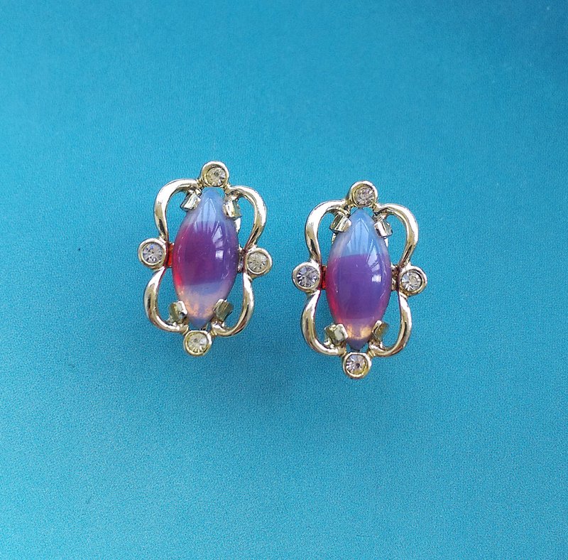 Vintage Jewelry 西洋古董饰品 SARAH COV Sabrina Fair 夹式耳环 - 耳环/耳夹 - 其他材质 金色