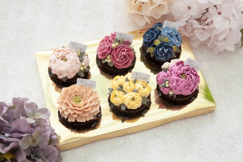 【中秋礼盒】花好月圆6入精美礼盒/杯子蛋糕/快速3-5天发货 - 蛋糕/甜点 - 新鲜食材 红色