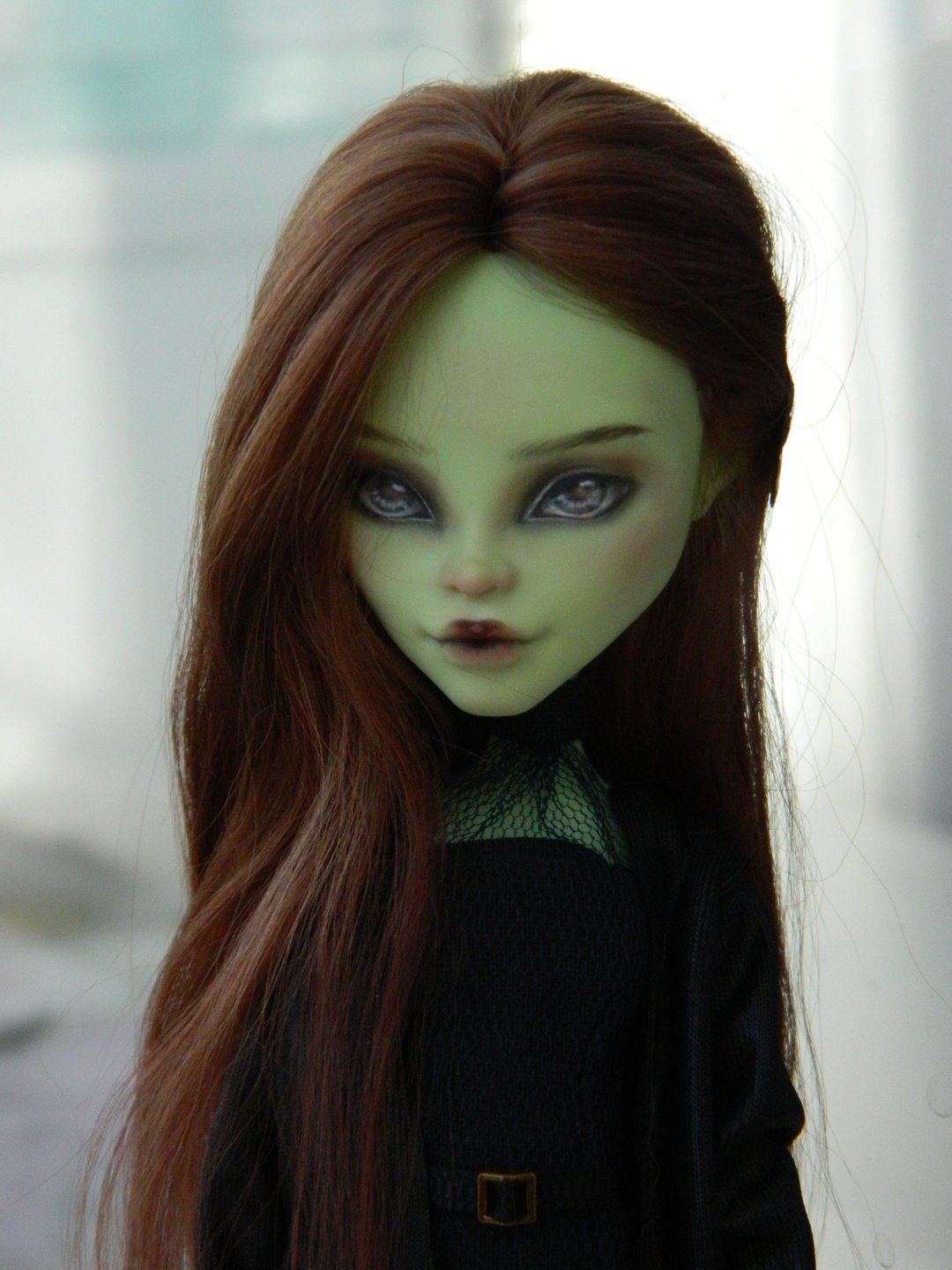 OOAK monster high custom doll.  Venus McFlytrap repaint / reroot. Free shipping - 玩偶/公仔 - 塑料 绿色