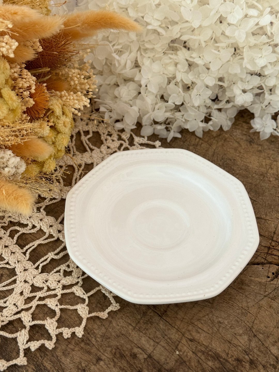 40162 -迷人法国LONGCHAMP茶碟Octagonal saucer - 茶具/茶杯 - 瓷 