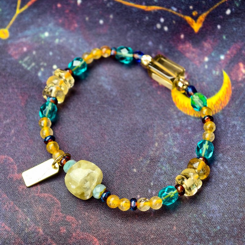 创意 设计 手链 晶阳琉光 Golden Glaze - 手链/手环 - 水晶 黄色