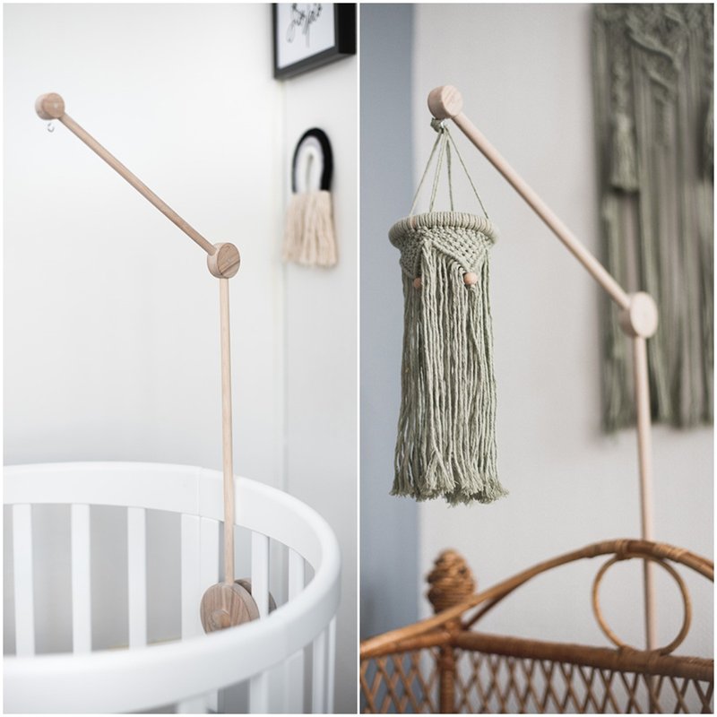 Natural Mobile Arm - wooden mobile hanger - baby crib mobile holder - 婴儿床上用品 - 木头 