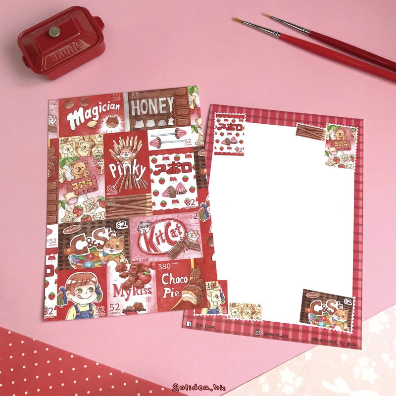 零食邮票系列。红色篇 明信片 - 卡片/明信片 - 纸 红色