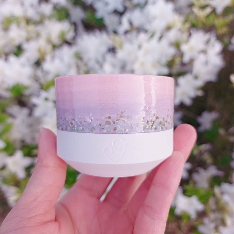 烧酒杯 荞麦花田 • Rosy Day - 其他杯子 - 陶 粉红色