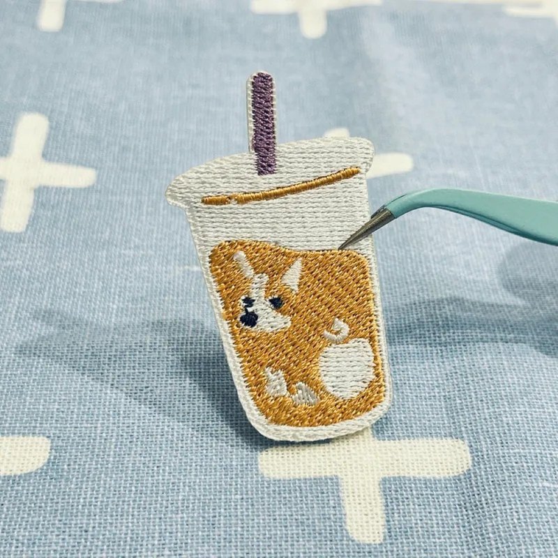 夜市狗狗  木瓜牛奶 - 编织/刺绣/羊毛毡/裁缝 - 绣线 橘色