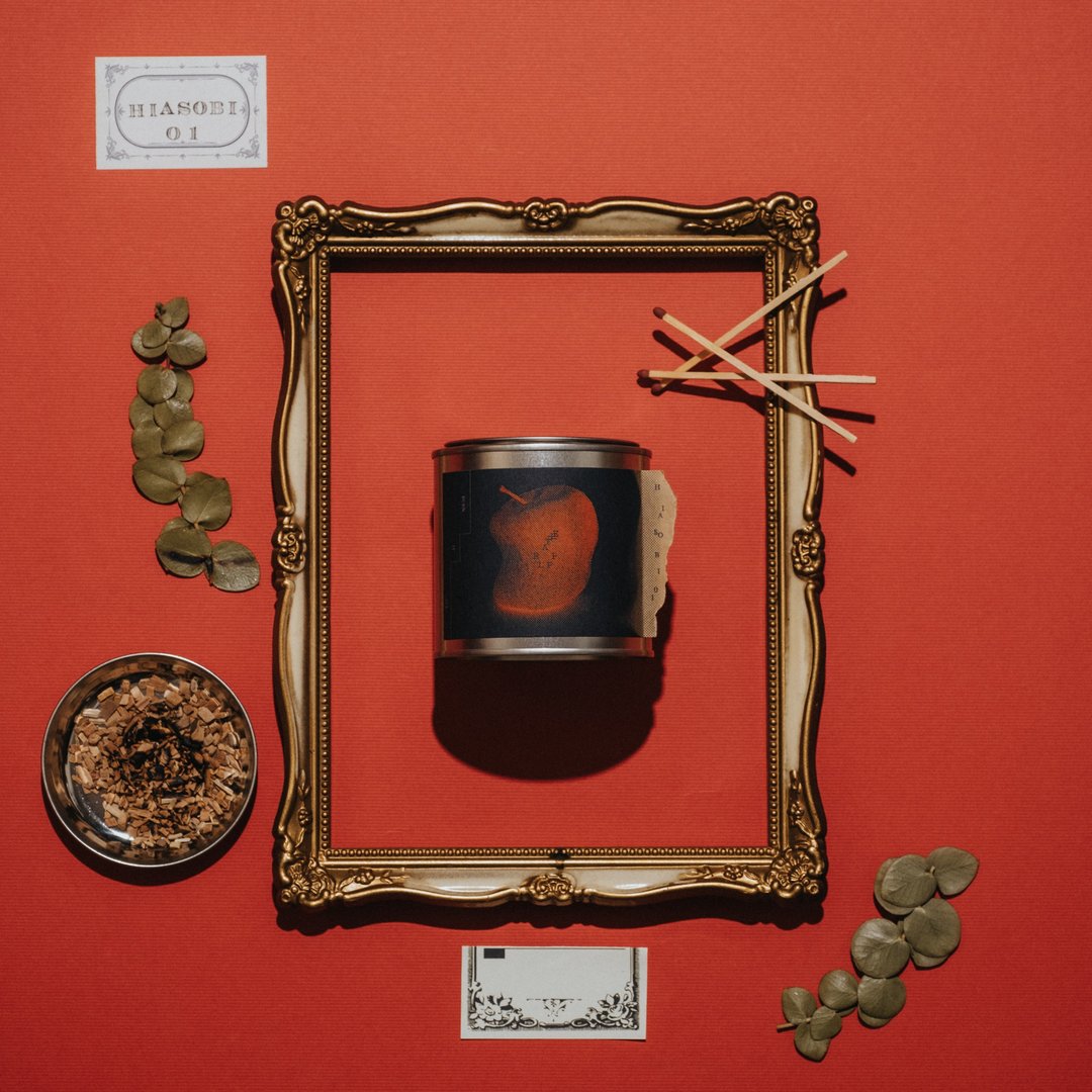 火游び系列-01 林檎の歌 蜂蜡烛 hiasobi BEE-WAX Candle - 蜡烛/烛台 - 蜡 