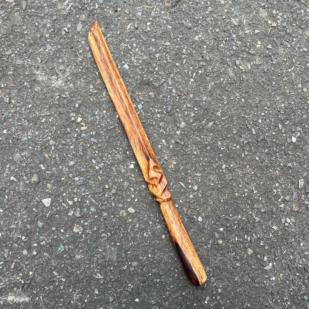 我制杖　刀形魔杖　英蕴　指挥棒　手工魔杖　手工法杖 - 摆饰 - 木头 红色
