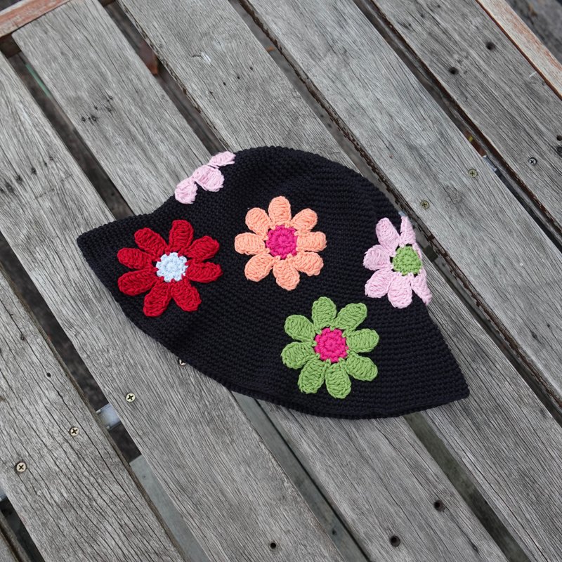 Blossom 渔夫帽 (黑色) - 帽子 - 其他材质 黑色