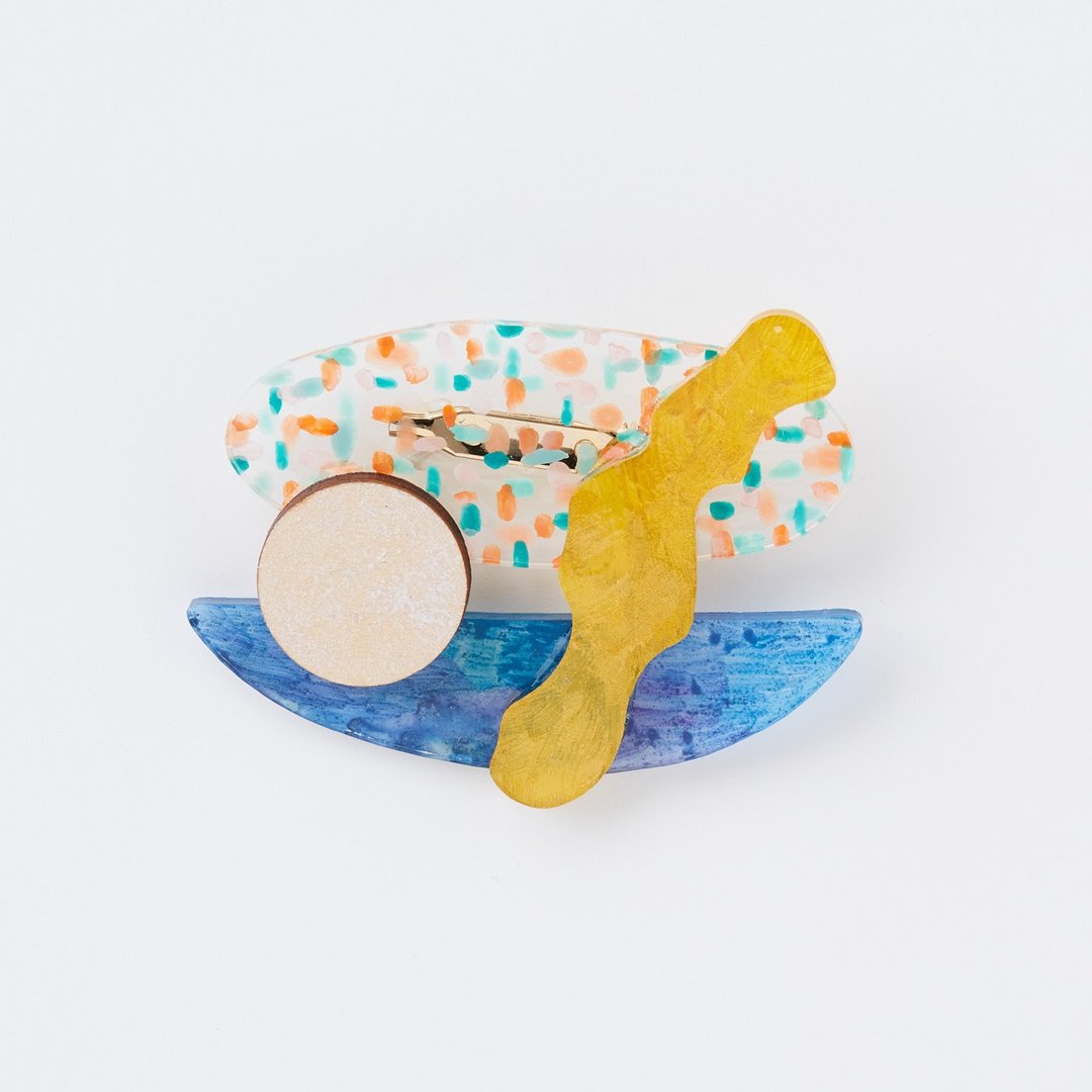 picture brooch - 胸针 - 压克力 蓝色