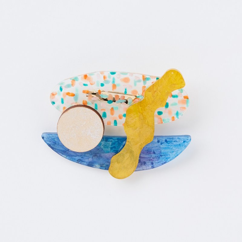 picture brooch - 胸针 - 压克力 蓝色