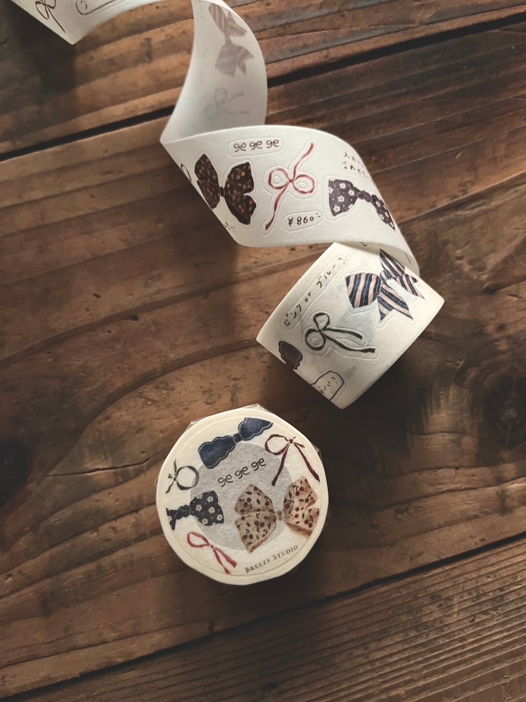 蝴蝶结 / 3cm 切形和纸胶带 - 纸胶带 - 纸 