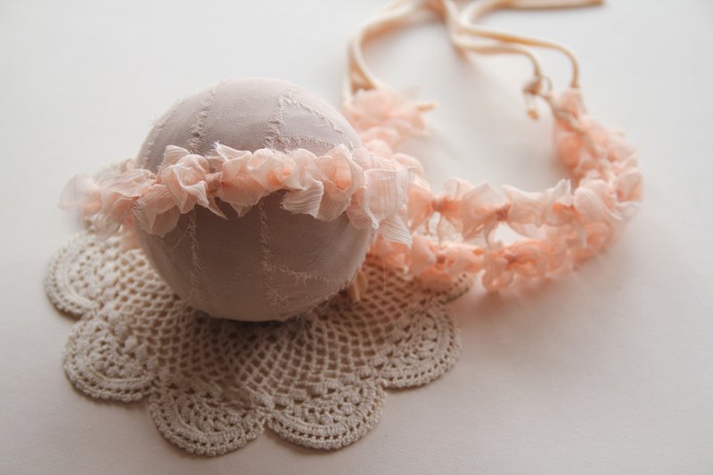 婴儿头带 宝宝头带 婴儿头饰 头饰 弥月礼物 弥月头饰 百日宴头饰 - 婴儿帽/发带 - 棉．麻 橘色