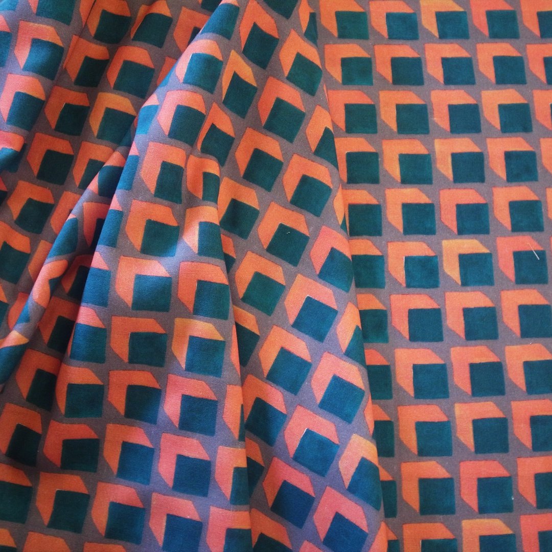 moshimoshi TEXTILE | 鲑鱼方块 | 二重棉纱 - 编织/刺绣/羊毛毡/裁缝 - 棉．麻 