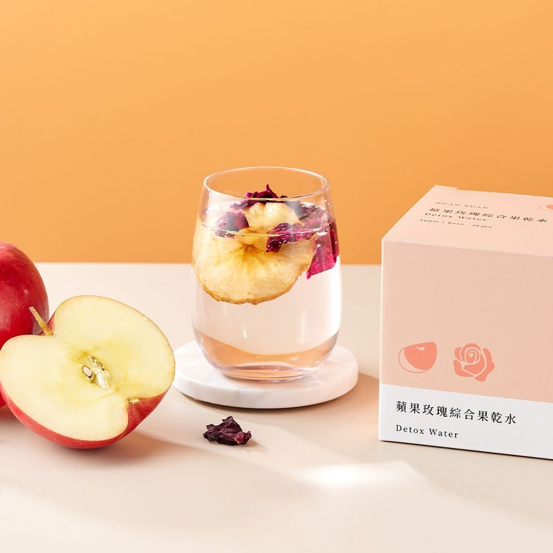 促进消化【苹果玫瑰综合果干水 10入】果干水 低热量 - 茶 - 新鲜食材 