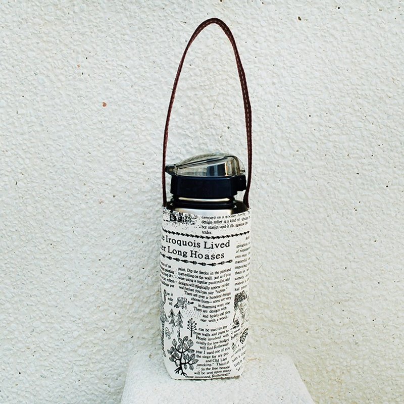 布报纸 水壶袋 - 随行杯提袋/水壶袋 - 棉．麻 白色