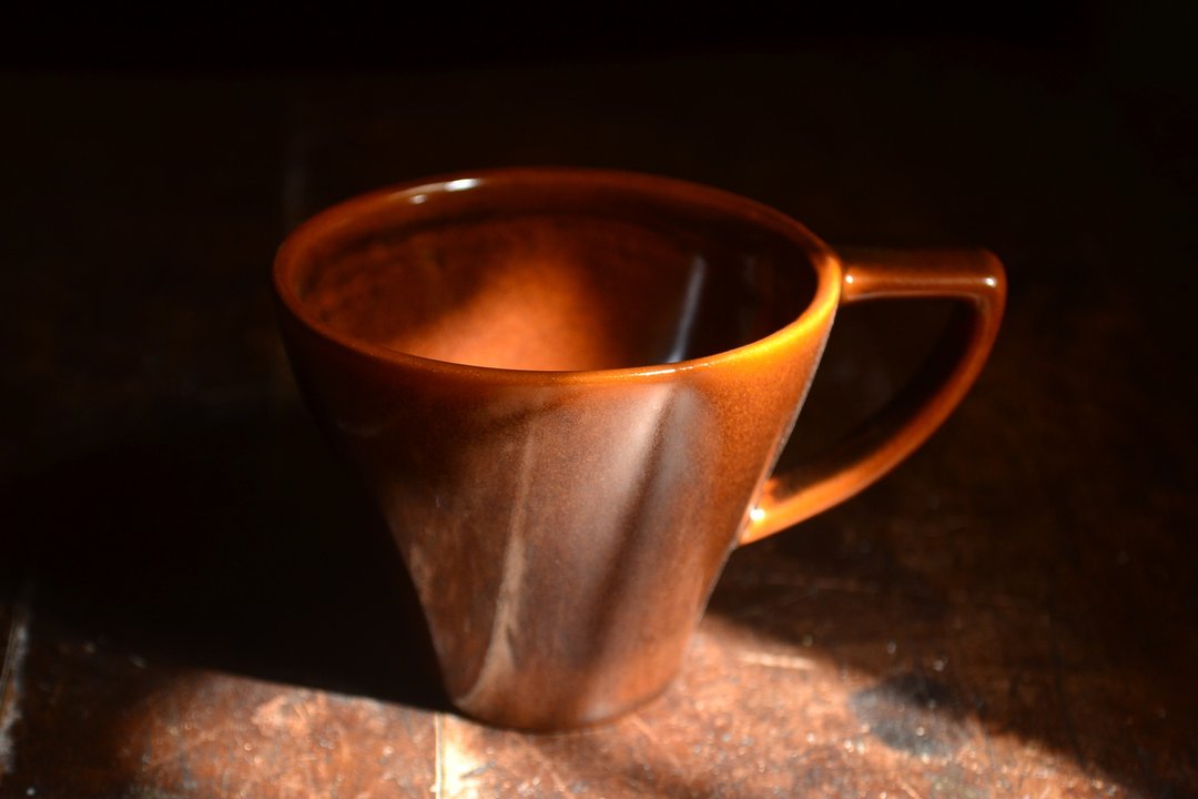 冬暮黑锥形小马克啡滤器 锥形滤杯手冲滤杯 咖啡滤杯 新年礼物 - 咖啡杯/马克杯 - 瓷 咖啡色