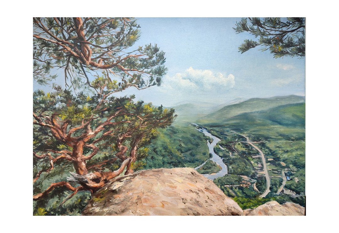 山水画原画手绘艺术夏日风景画挂画 - 海报/装饰画/版画 - 其他材质 绿色