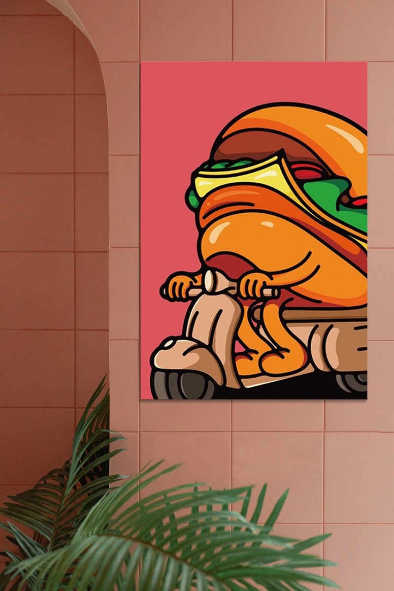 【无框画】伟士牌汉堡 50x75cm - 海报/装饰画/版画 - 其他材质 