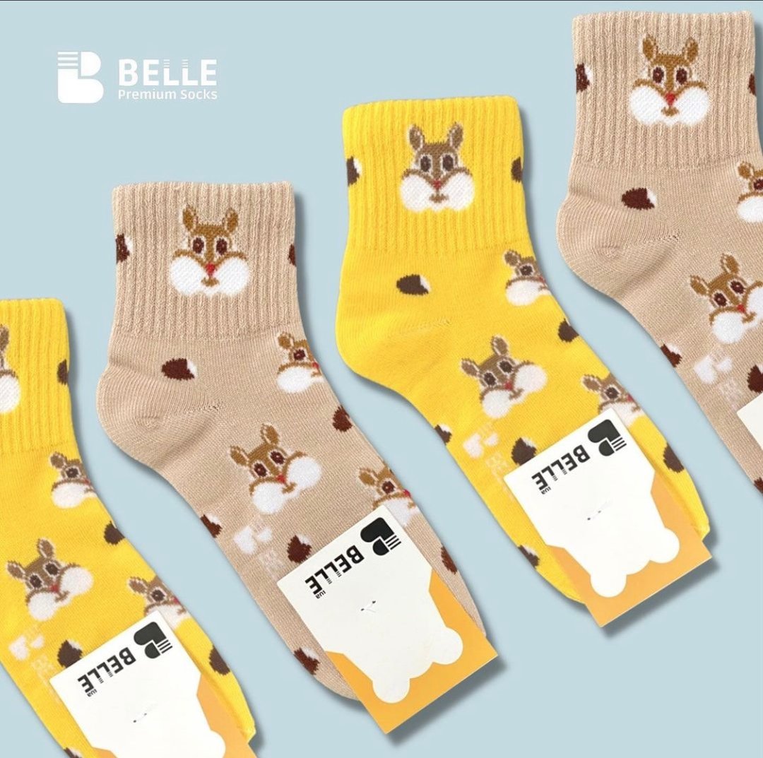 Socks BelleStranger Squirrel nuts about you - 袜子 - 聚酯纤维 多色