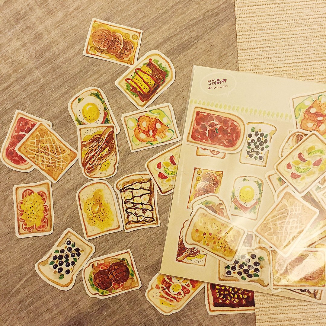 [食季]吐司贴纸组 - 贴纸 - 纸 橘色