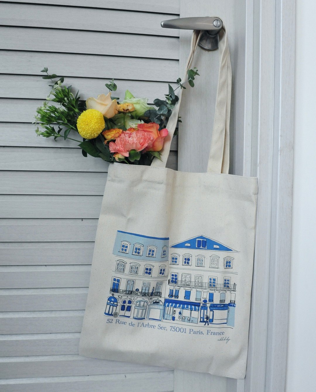 Paris Tote Bag 巴黎帆布袋 直式托特包 - 手提包/手提袋 - 棉．麻 
